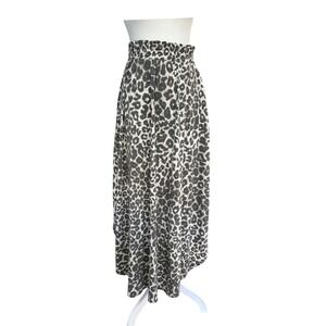 Sweet Lovely by Jen Leopard‎ Print Maxi Skirt High Waist Flowy Soft Womens M
